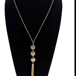 Banana Republic Gold and Silver Disc Necklace